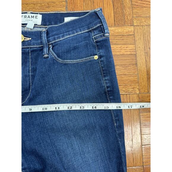 Frame Le High Flare Jeans In Dark Women’s Size 28 - Picture 10 of 15